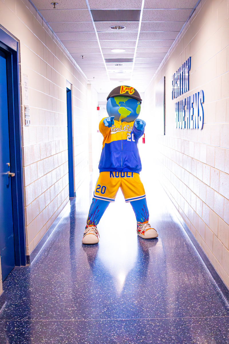 kooli posing in hallway at university of delaware stadium