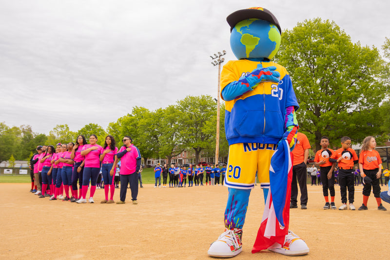 kooli stands for the national anthem at RCBL little league game opener